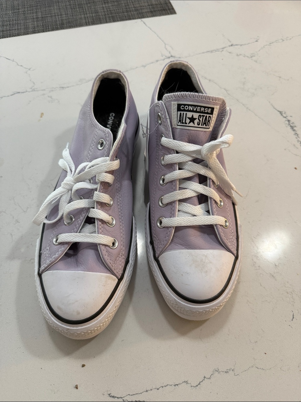 Converse Lilac Low Top Sneakers with White Accents